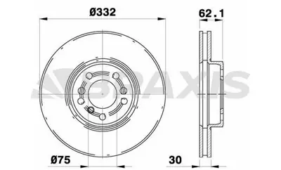 BRAXIS AE1102 Fren Dıskı On Havalı 294mm Ssangyoung Kyron Actyon 06> GM 4144109100