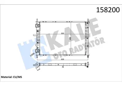 KALE 0129261PA Motor Radyator Bravo / Brava 1,9 Tdı (1 Sıra Cu+pl) GM 