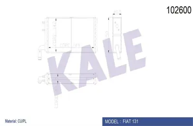 KALE 0183842PA Kalorıfer Radyatoru M131 1,6 Sahın S Dogan Slx (2 Sıra) Bakır Plastık Kazan GM 43272310