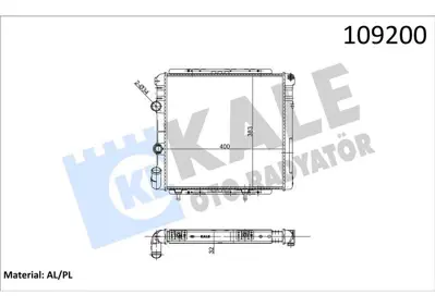 KALE 0513162AL Su Radyatörü GM 7702262000