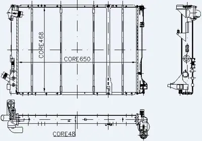 KALE 0538382PA Motor Radyator Laguna 2,2 Td Mekanık Klimalı (2 Sıra Cu+pl Sıstem) / (650x468x48) GM 