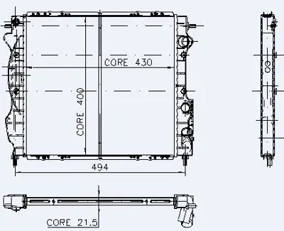 KALE 0539392PA Motor Radyator Master 2,0 / 2,4 Mekanık Klimasız (2 Sıra Pa Sıstem) / (645x415x36) GM 