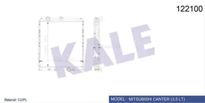 KALE 0601012PA Motor Radyatoru 2 Sıra Bakır Mıtsubıshı Canter (3,5 Ton) Fe304 Fe511 Fe515 Fe519 (122100) GM 