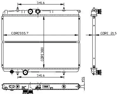 KALE 2011121PA Motor Radyator P206 1,4ı / 2,0ı / 1,9tdı (1 Sıra Cu+pl) GM 