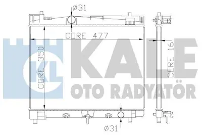 KALE 342210 Motor Su Radyatoru Toyota Yarıs 1,0 1,3 1,33 2005> Otomatık Vıtes GM 