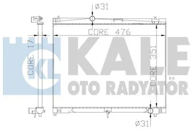 KALE 342215 Motor Su Radyatoru Toyota Yarıs 1,0 1,3 Vvt I 2005> Manuel Vıtes GM 