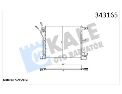 KALE 343165 Klima Radyatoru Nıssan Juke 1.5 Dıg T 2010> GM 