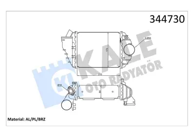 KALE 344730 Turbo Radyatoru Passat 2,5tdı 1,8t 2,0tdı Afb Akn Amx Atq Bau Bdh Awt Alt Bdn Bdp 97> 05 A4 2,5tdı A GM 