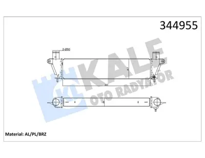 KALE 344955 Turbo Radyatoru (Intecooler) Isuzu Dmax 2012> Euro 5 Motor GM 