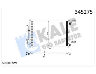 KALE 345275 Klima Radyatörü GM 92100-JG000