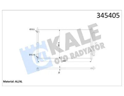 KALE 345405 Klima Radyatoru Honda Accord 2013> GM 