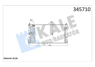 KALE 345710 Klima Radyatoru Honda Accord 2.0 2.2 1990 1994 GM 