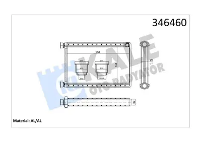 KALE 346460 Kalorıfer Radyatörü GM 64119123506