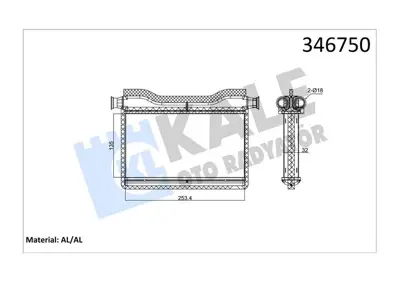 KALE 346750 Kalorıfer Radyatörü GM 64119163330