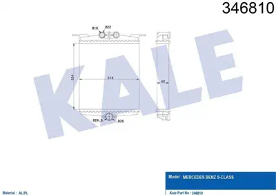 KALE 346810 Kalorıfer Radyatoru (Sası No: <a133638) S-Class W140 91>98 GM 1408300561, GM A1408300561