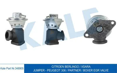 KALE 348905 Egr Valfı Partner Berlıngo Xsara Jumper P306 Boxer Xud9 1,9duz 97>00 GM 