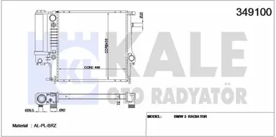 KALE 349100 Motor Su Radyatoru Bmw E36 GM 