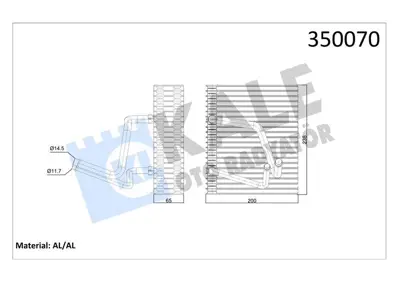 KALE 350070 Evaporator Megane I Scenıc I GM 