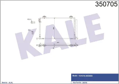 KALE 350705 Klima Radyatoru Avensıs 2.0 2.4 03> 650×390×16 GM 460195, GM 460194, GM MC2748