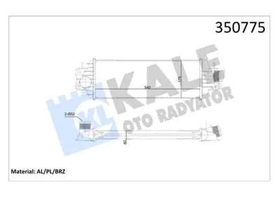 KALE 350775 Turbo Radyatoru (Intercool) Renault Trafıc Iı Nıssan Prımastar Opel Vıvaro Vauxhall Vıvaro GM 