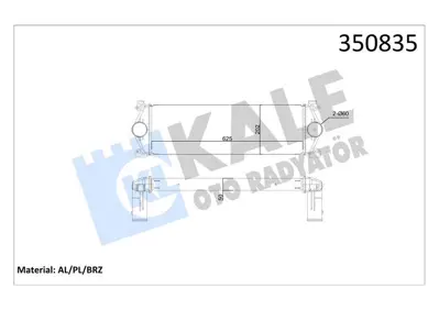 KALE 350835 Turbo Radyatoru (Intercool) Renault Mascott Kamyonet GM 