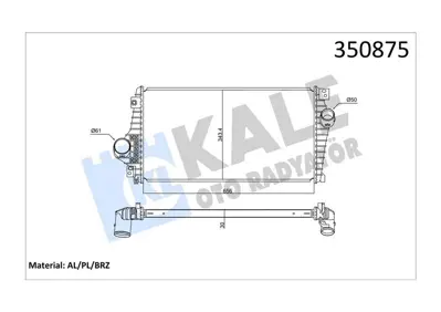 KALE 350875 Turbo Radyatoru (Intercooler) Chevrolet Epıca GM 