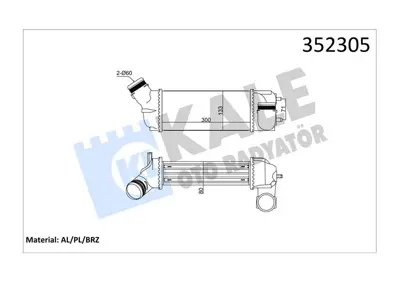 KALE 352305 Turbo Radyatoru 307 Ym 308 C4 C4 Pıcasso Dw10bted 2.0hdı 16v Otomatık GM 