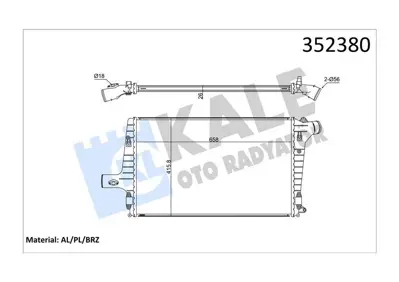 KALE 352380 Turbo Radyatoru Audı A6 2,5tdı 97>05 GM 352947, GM 352380, GM 3521S6, GM 3520W3, GM 13260666, GM 52008283, GM 52008282, GM 51885737, GM 51885660, GM 51932036