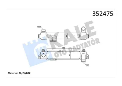 KALE 352475 Intercooler Kıa Sorento 2.5 Crdı 2002> (Turbo Radyatoru) GM 