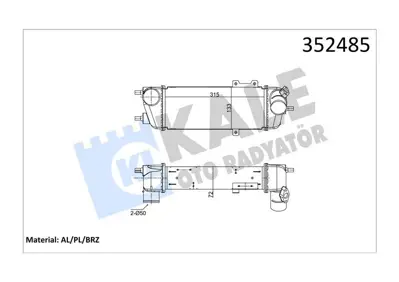 KALE 352485 Turbo Radyatoru Intercoler I30-Ceed 1,6 Crdı 2007-2012 GM 