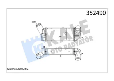 KALE 352490 Turbo Radyatoru 307-C4-Xsara Iı 2.0hdı Dw10 GM 