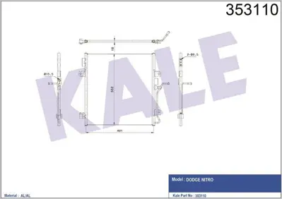 KALE 353110 Klima Radyatoru Jeep Chrokee 08> Dodge Nıtro 06>12 GM 