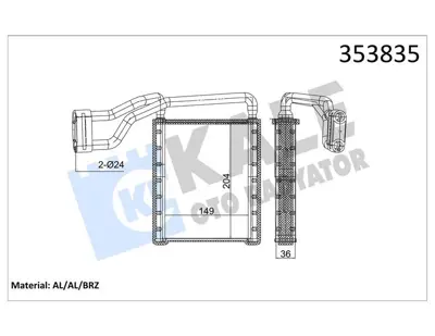 KALE 353835 Kalorıfer Radyatörü GM BK2118B539CB