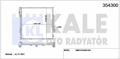 KALE 354300 Motor Su Radyatoru Bmw M57n E53 GM 