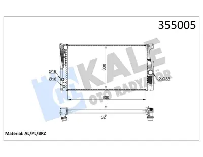 KALE 355005 Motor Su Radyatoru Bmw F10 F11 N20  Manuel GM 