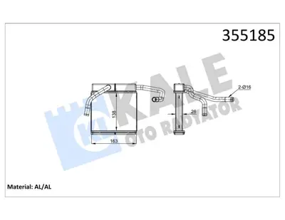 KALE 355185 Kalorıfer Radyatörü GM XM3418476CB