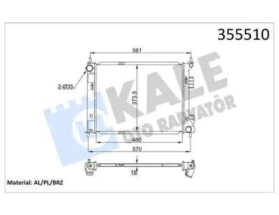 KALE 355510 Motor Su Radyatoru Hyundaı Ix20 - Kıa Venga GM 