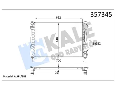 KALE 355530 Motor Su Radyatoru A6 Avant Quattro 98>05 GM 