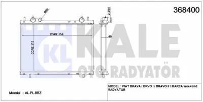 KALE 368400 Motor Radyatoru Brava Bravo Marea 1,9 Td Jtd 96>01 GM 