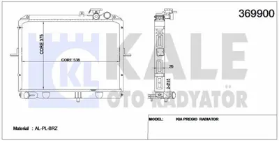 KALE 369900 Su Radyatörü GM 0K72A15200