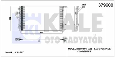 KALE 379600 Klima Radyatörü GM 976062S500