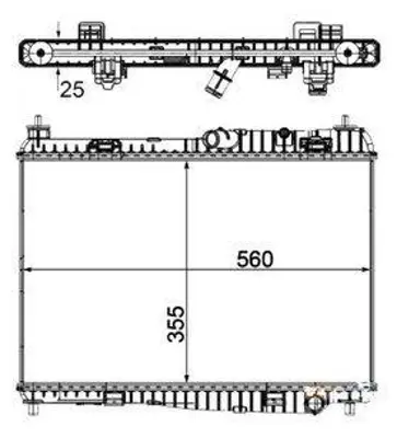 NRF 53152A Motor Su Radyatoru Fıesta 1,25 16v / 1,4 16v 08 /> B Max 1,4 16v 12 />  (350x558x18)  GM 1516267