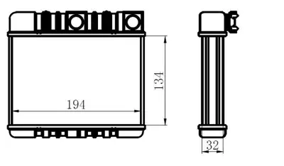 ORIS KBM001032 Kalorıfer Radyatoru Bmw 3 E46 3.16i/ 3.20 İ/3.20d  98+ (134x194x32 ) GM 