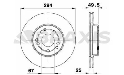 BRAXIS AE1150 Fren Dıskı On W114 69>72 W115 68>77 W108 67>72 W113 68>71 GM A1154200172, GM A1154211112, GM 1154200172, GM 1154211112, GM 1084210812, GM A1084210812, GM 1154200072, GM 1264230012, GM 1264230212, GM 1154230412