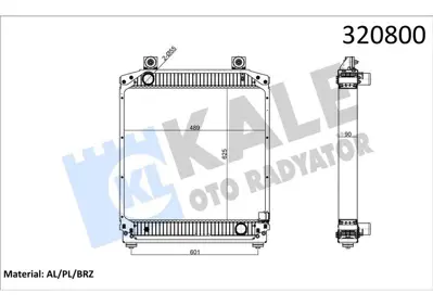 KALE 0408081AB Motor Radyator Karsan Atak Euro Vı GM 