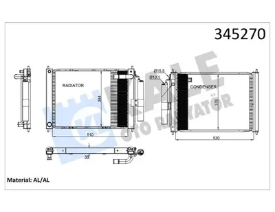 KALE 345270 Klima Radyatoru Nıssan Mıcra K12 Kasa 2003 2010 GM 