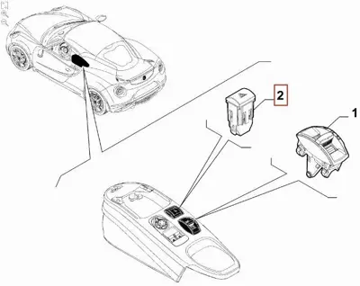 OPAR 156128942 Dortlu Dugmesı Alfa Romeo Gıulıetta 10>13 GM 