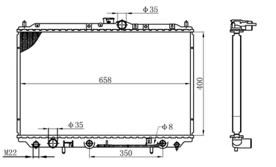 ORIS BMI070016 Motor Radyatoru (400x658x16) Carısma 1,6i/1,8i 96-> Otomatık GM MR299523, GM 8602065, GM 86020658, GM MR299522, GM MB925638, GM MR385514, GM MB925637, GM XB925637, GM MB925629, GM DMX102090