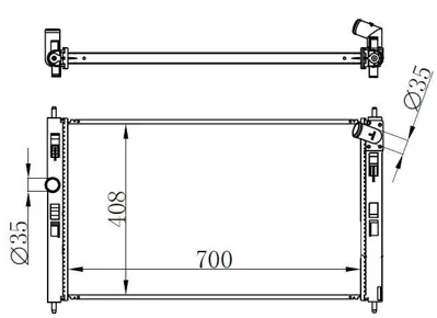 ORIS BMI264016 Motor Su Radyatoru C4 Aırcross-4008 1,6 12 > Mıtsubıshı Asx 1,6 2010 -> Lancer Vııı 1,6 2007 -> GM 1611245980, GM 1350A761, GM 1611246080, GM 21410W420P