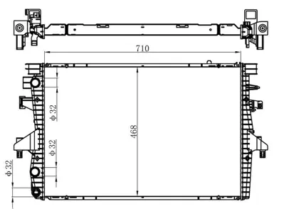 ORIS BVW000026 Motor Radyatoru (710x468x26) Transporter T5 1,9 Manuel GM 7H0121253F, GM 7H0121253H, GM 7H0121253K, GM 7H0121253M, GM 65282A, GM 1103160, GM 8MK376719181, GM 2K0949117A, GM 2K0949117B, GM 7H0949117A